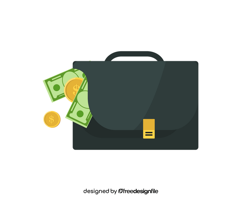 Free case with money clipart