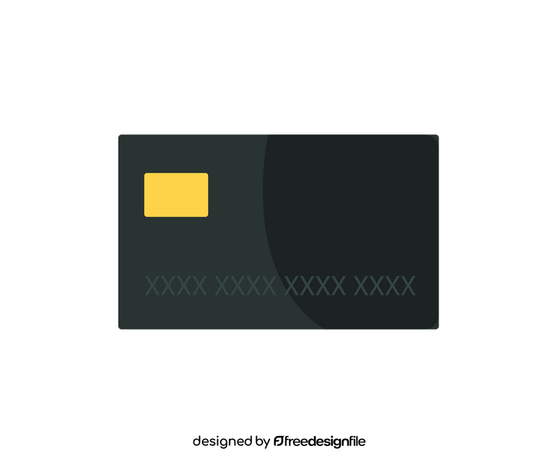 Black credit card clipart