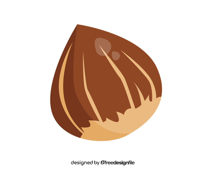 Hazelnut, filbert nut clipart