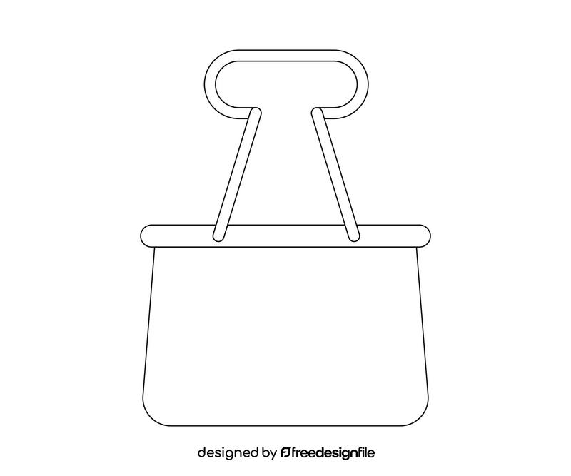 Paper clip black and white clipart