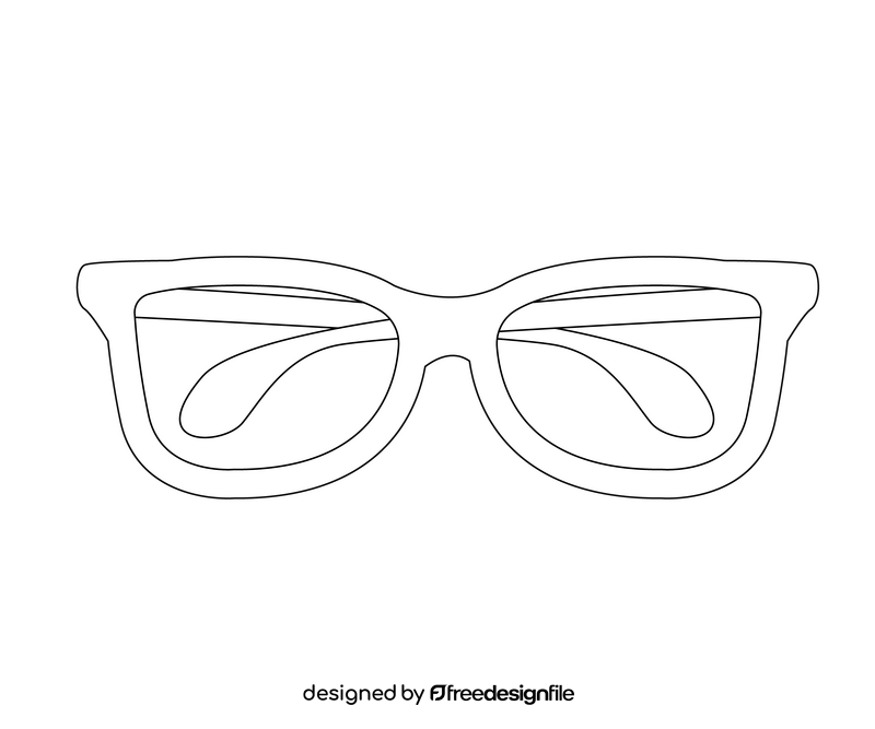 Free sunglasses black and white clipart