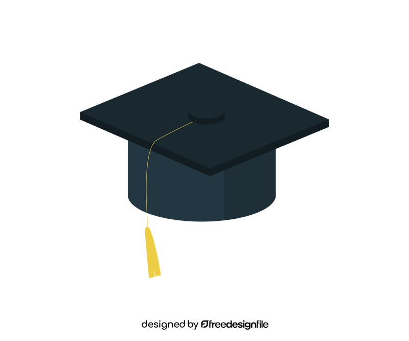 Graduation cap illustration clipart