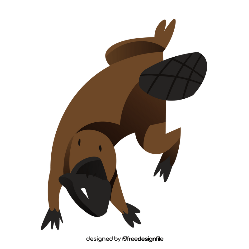 Platypus cartoon clipart