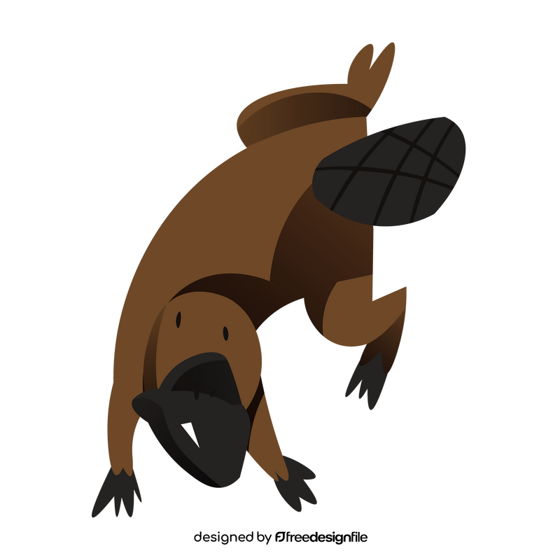 Platypus cartoon clipart