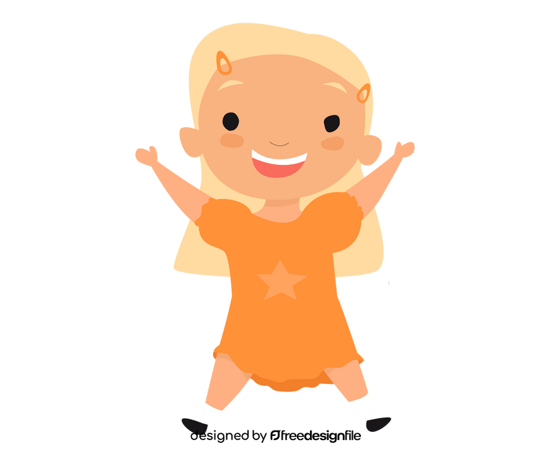 Free cartoon girl with pigtails clipart
