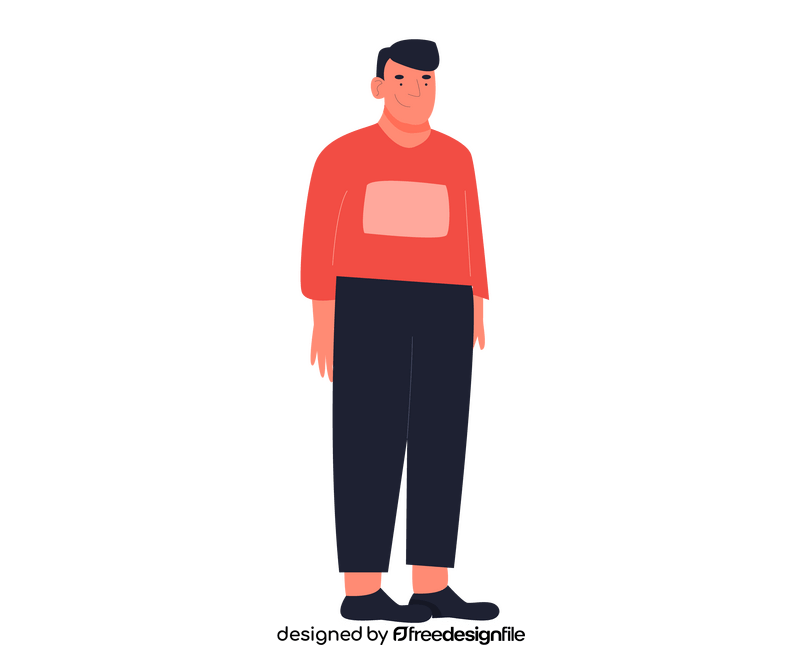 Guy in red sweater free clipart