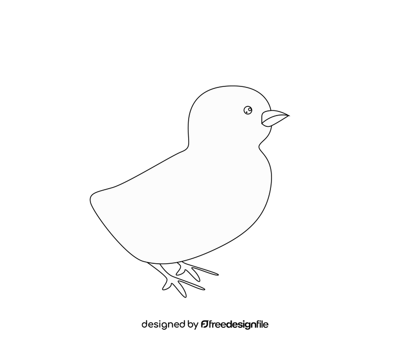 Baby chicks free black and white clipart