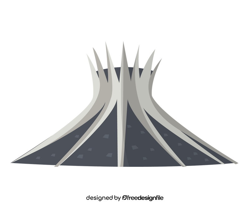 Cartoon Cathedral of Brasília, Brazil clipart
