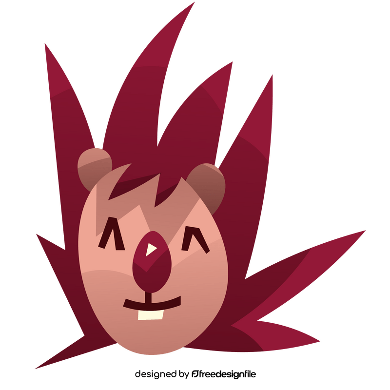 Cartoon porcupine happy clipart