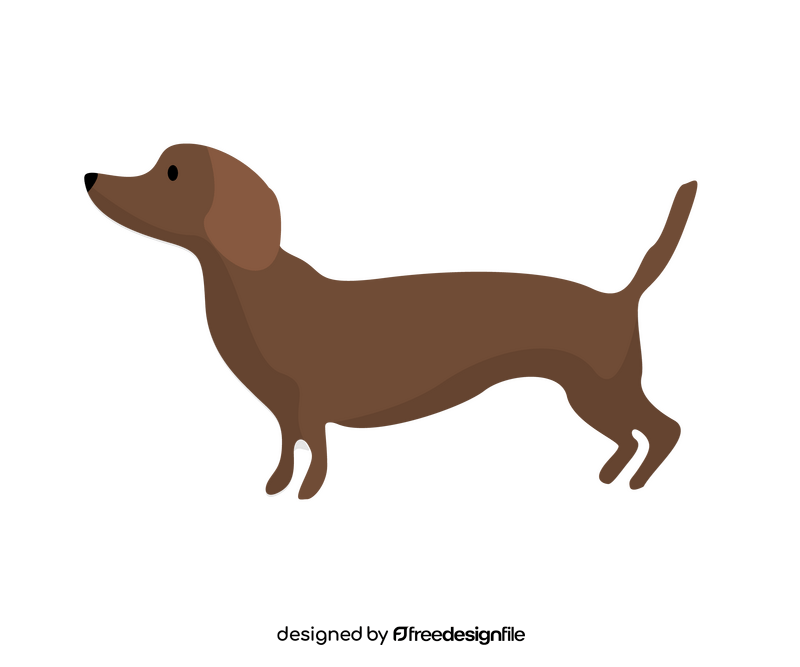 Dachshund dog cartoon clipart