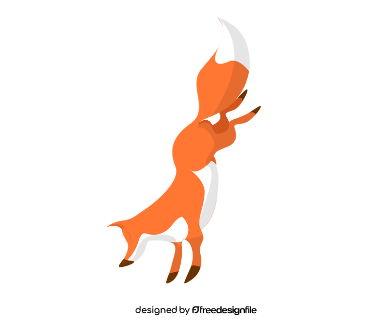 Fox falling clipart