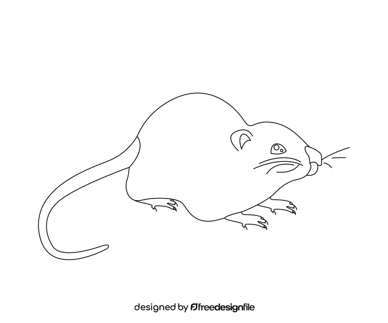 Mouse free black and white clipart