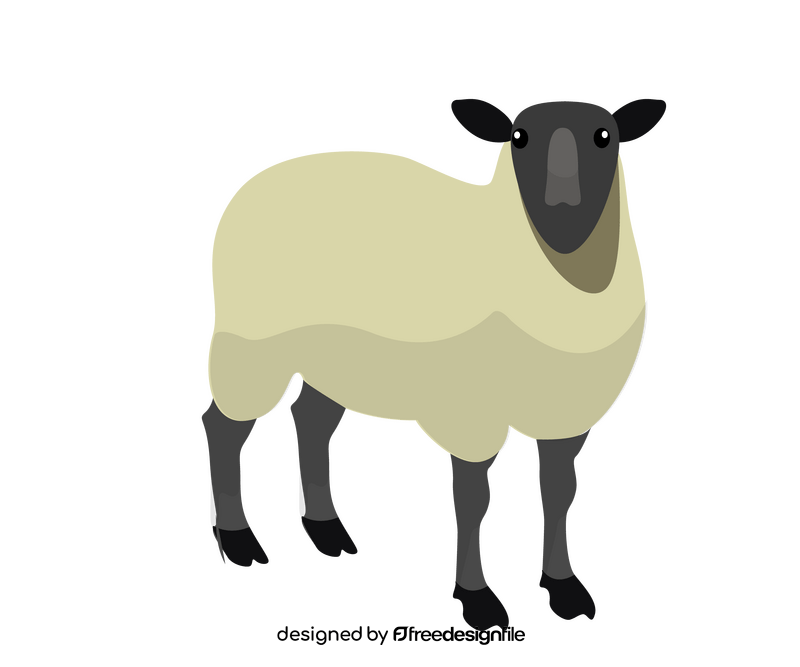 Sheep drawing clipart