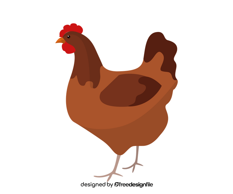 Brown chicken clipart
