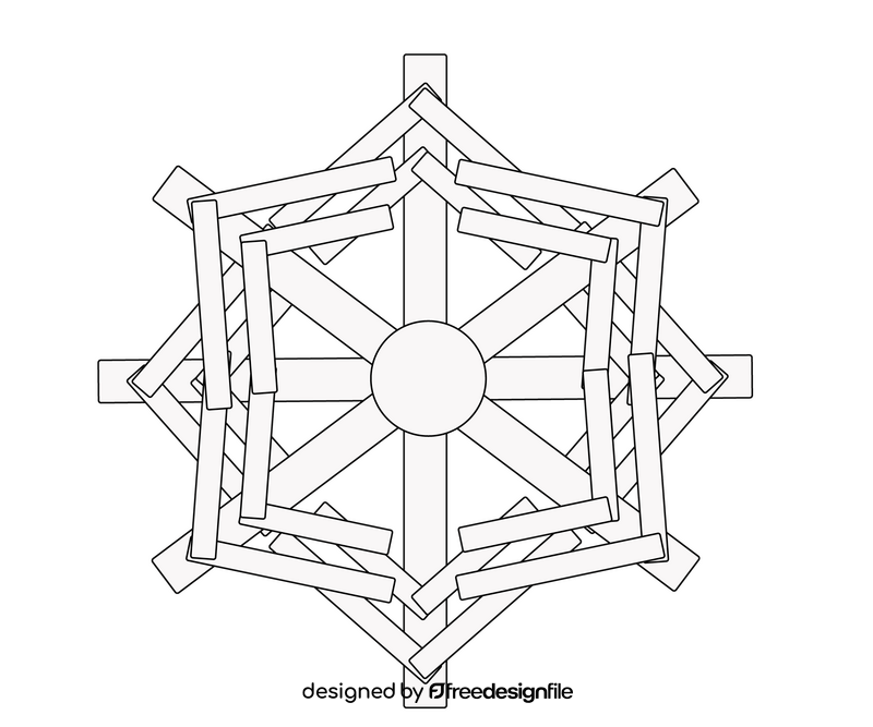 Free snowflake black and white clipart
