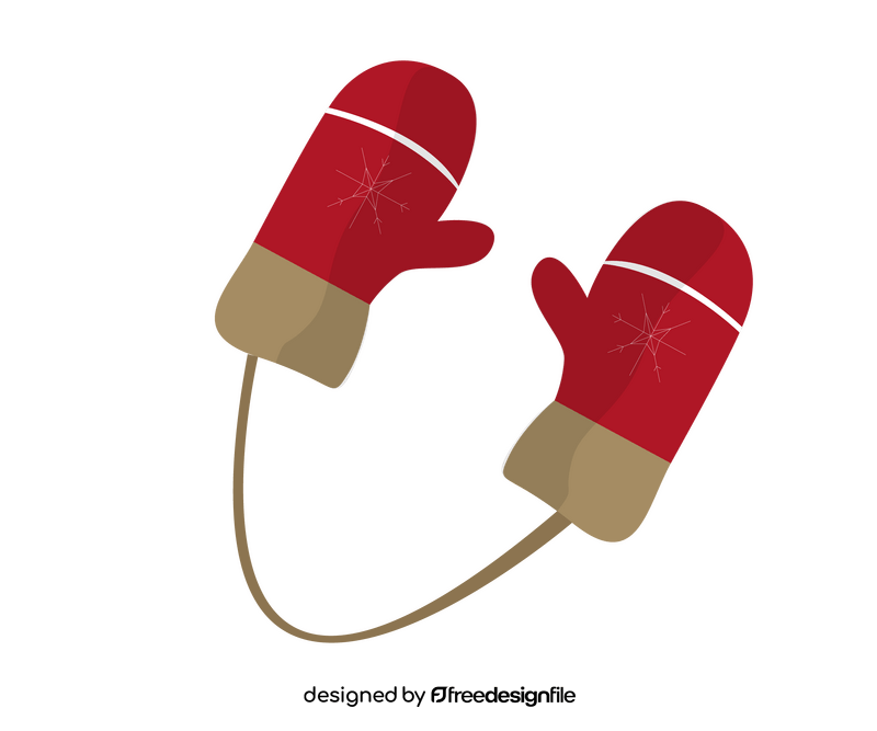 Cartoon winter gloves clipart