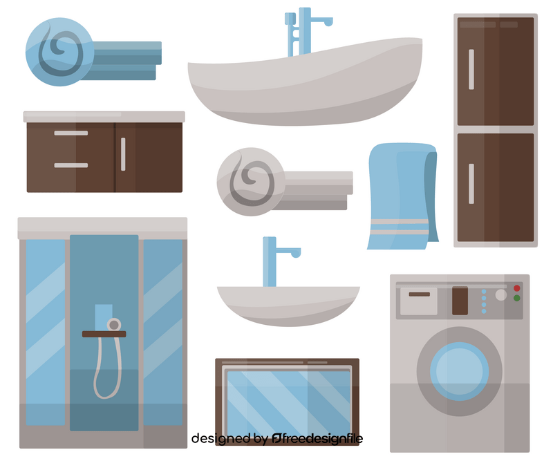 Bathroom elements vector