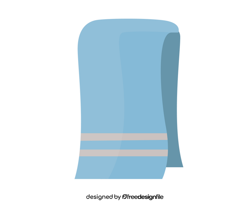 Blue towel stripes clipart