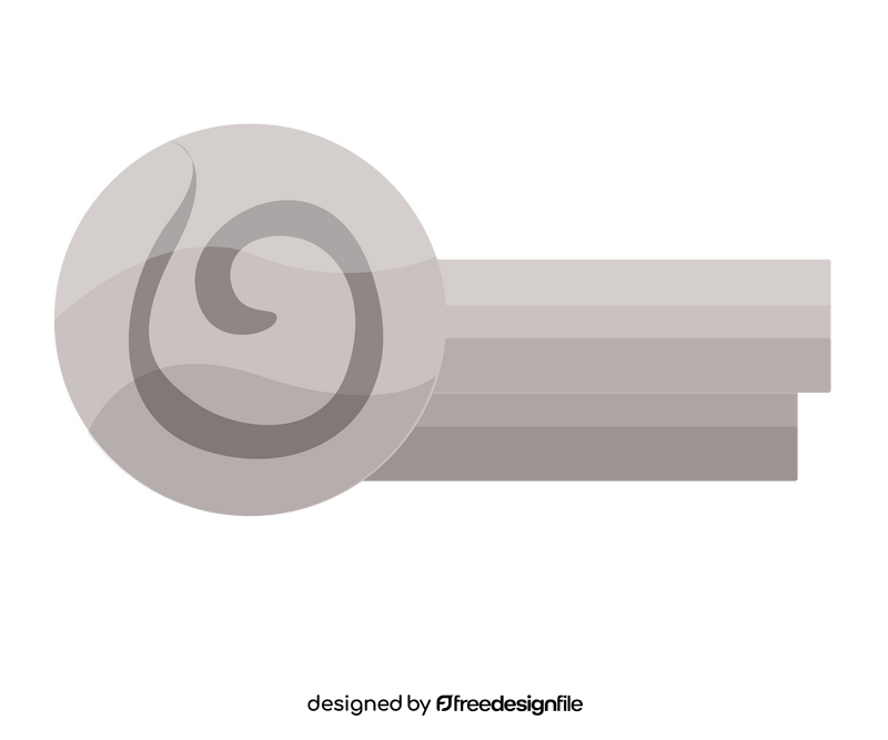 Gray rolled towels drawing clipart