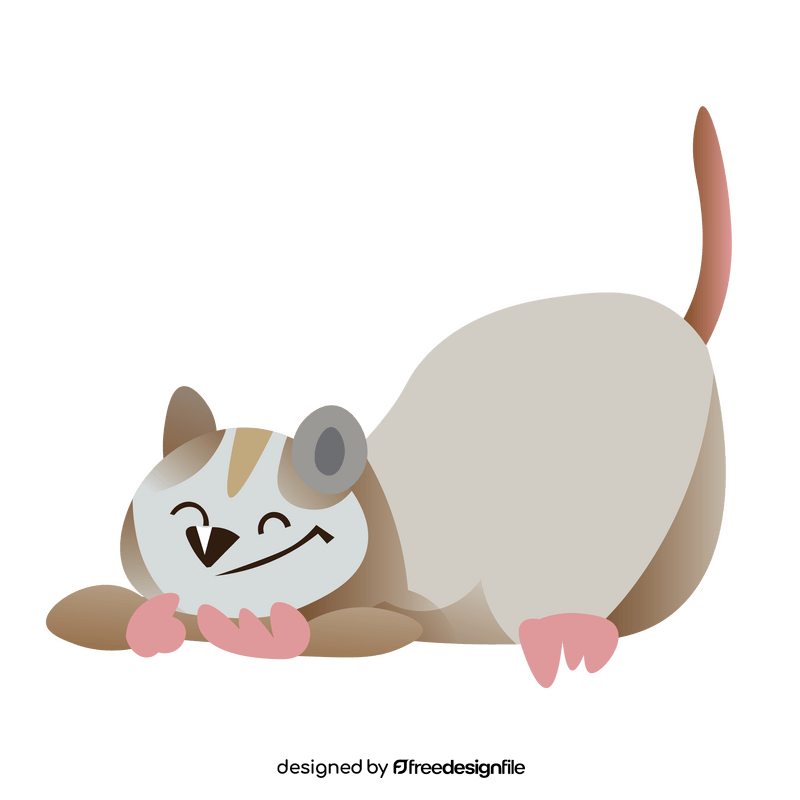 Happy opossum clipart