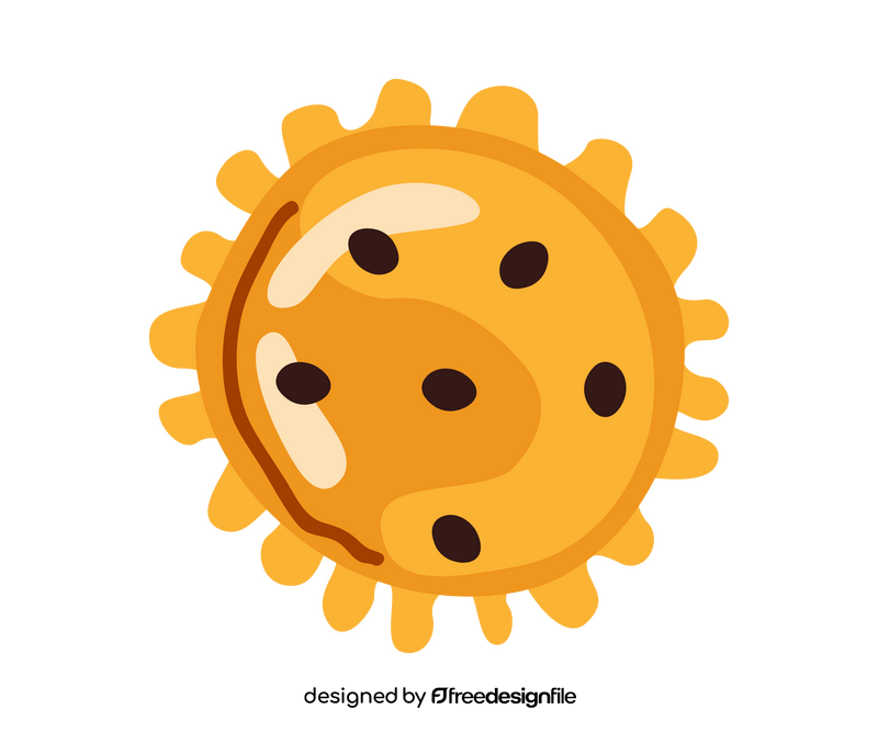 Sun cookie drawing clipart