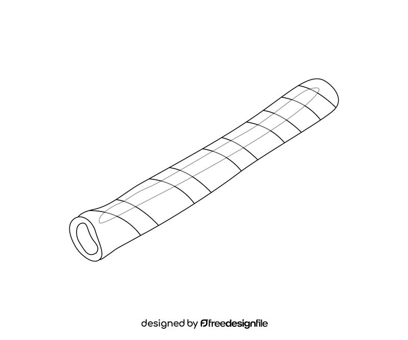 Chocolate waffle roll illustration black and white clipart