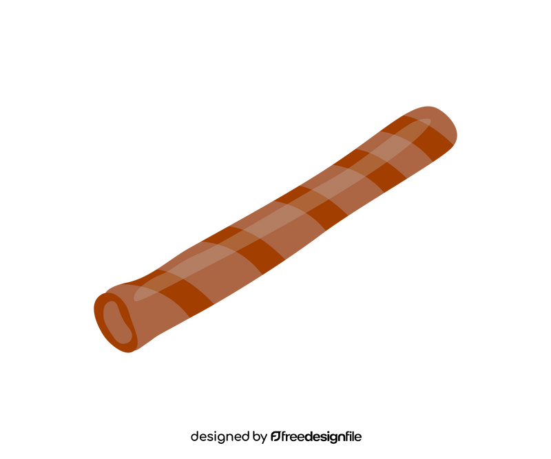 Chocolate waffle roll illustration clipart