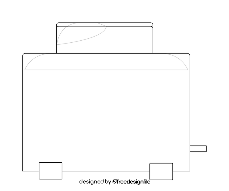 Toaster black and white clipart