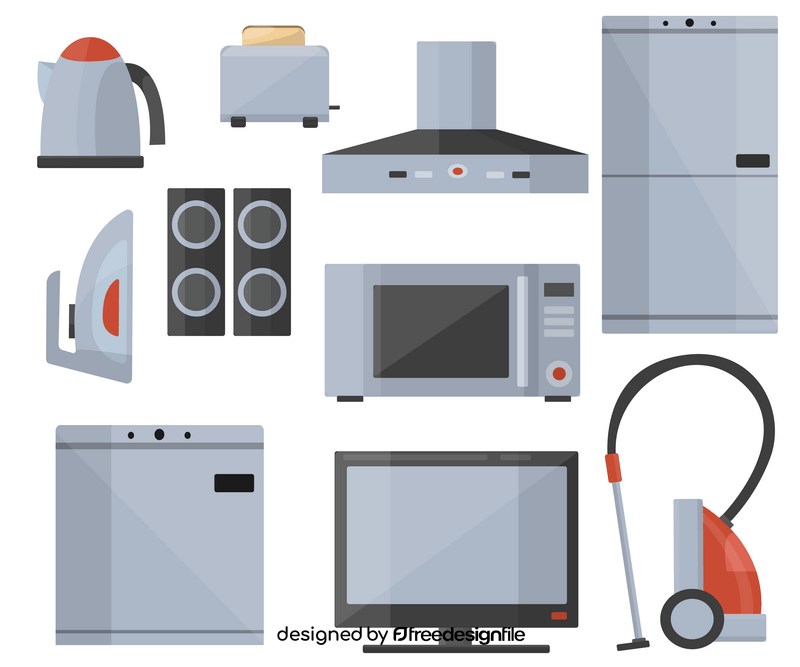 Electric home appliances vector