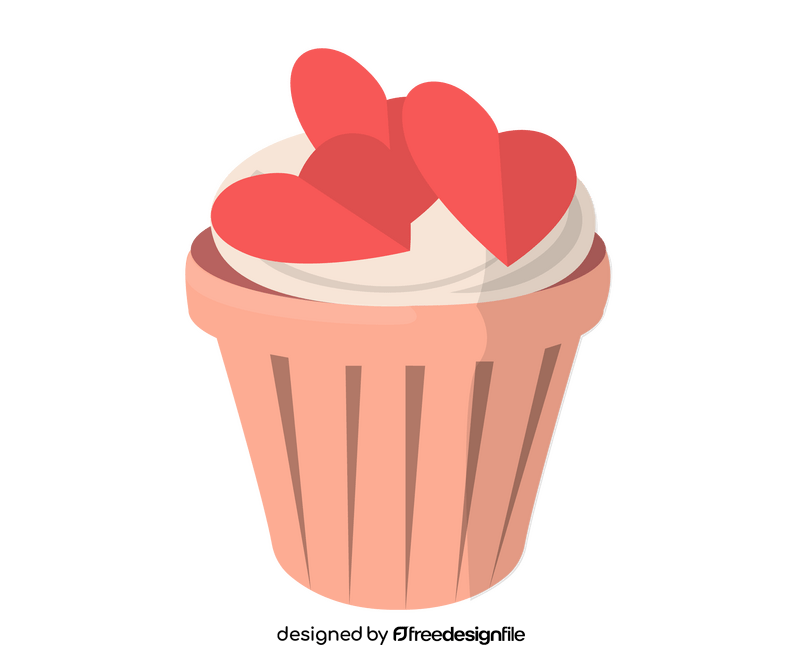 Romantic cupcake clipart