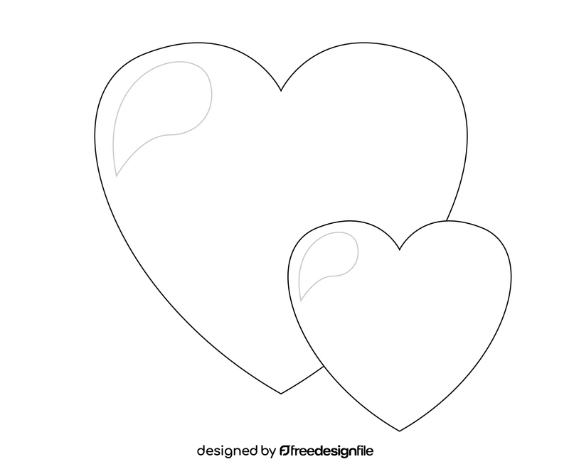 Hearts clipart black and white clipart