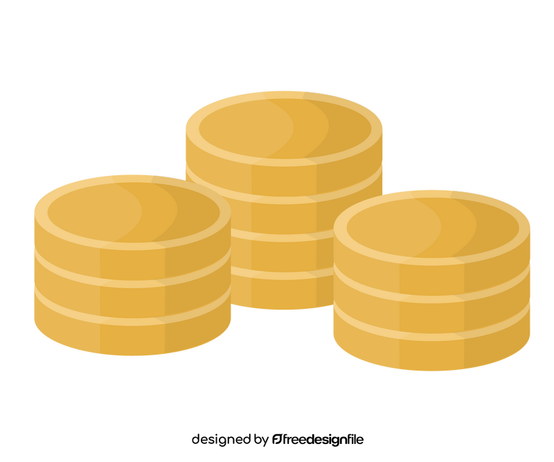 Cartoon gold coins clipart