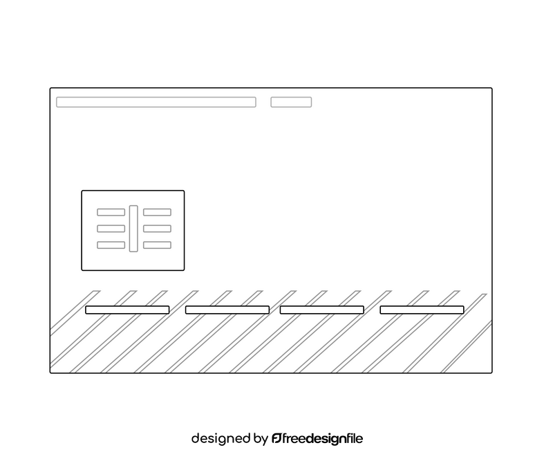 Credit card drawing black and white clipart