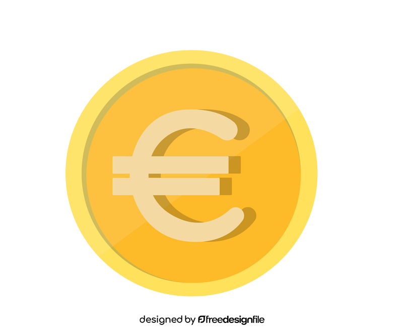 Gold euro coin clipart