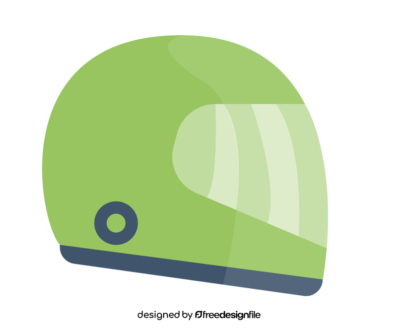 Green motorcycle helmet clipart