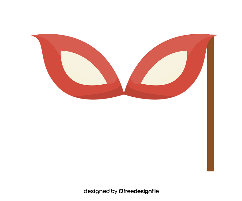 Party red eye mask clipart