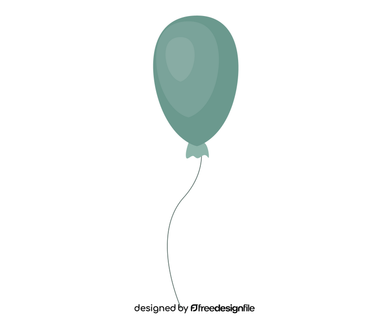 Green balloon clipart