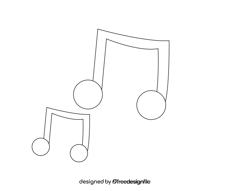 Music icon black and white clipart