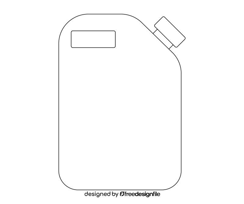 Petrol gallon black and white clipart