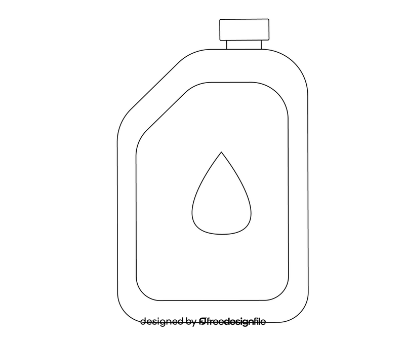 Motor oil black and white clipart