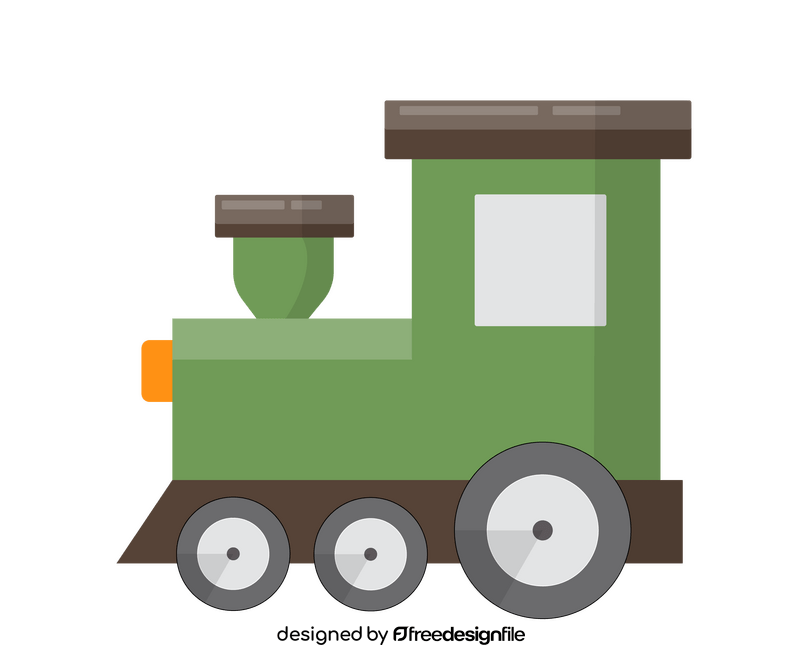 Green locomotive train clipart