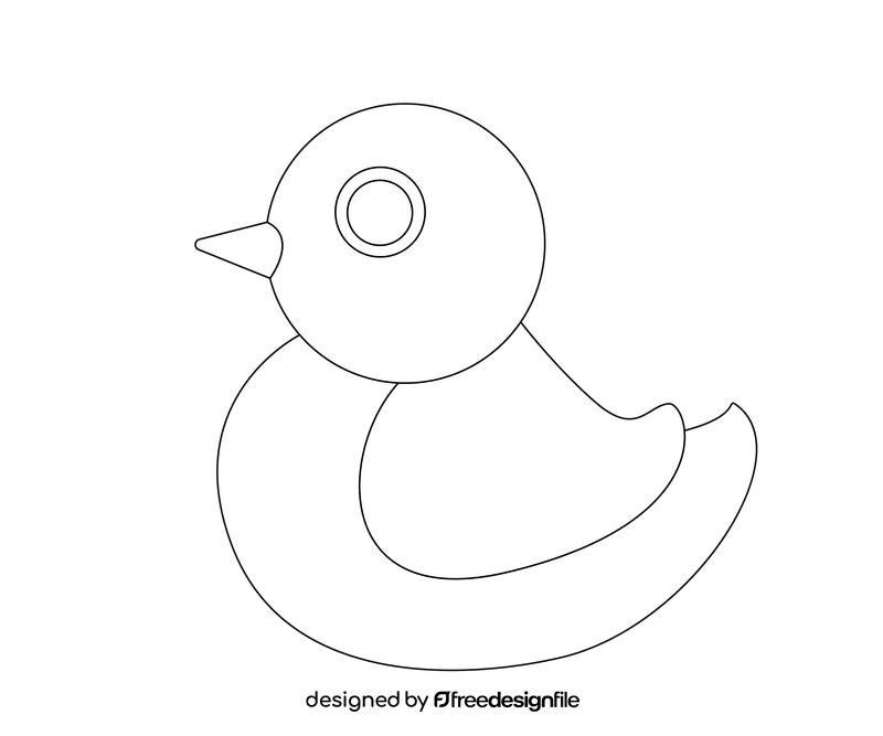 Duck drawing black and white clipart free download