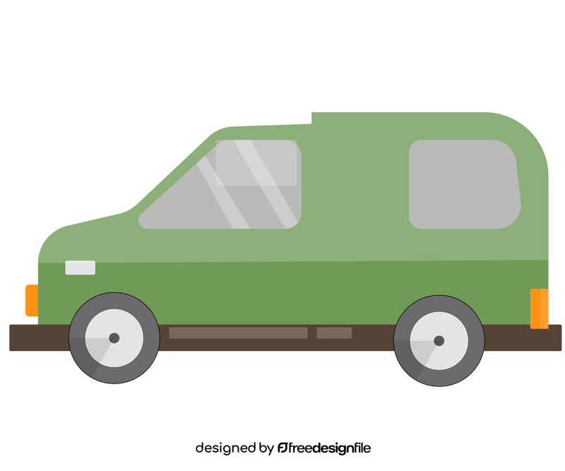Green compact truck clipart