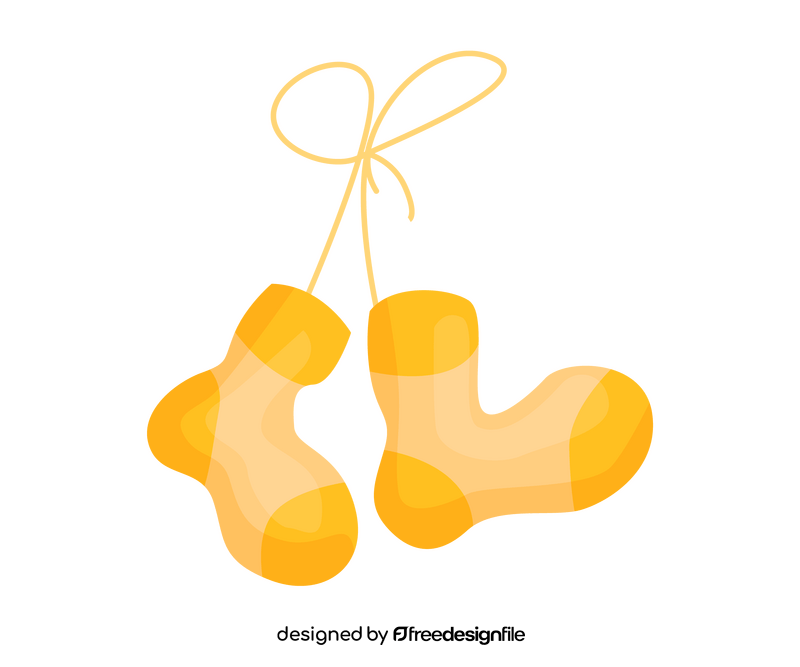Yellow socks clipart