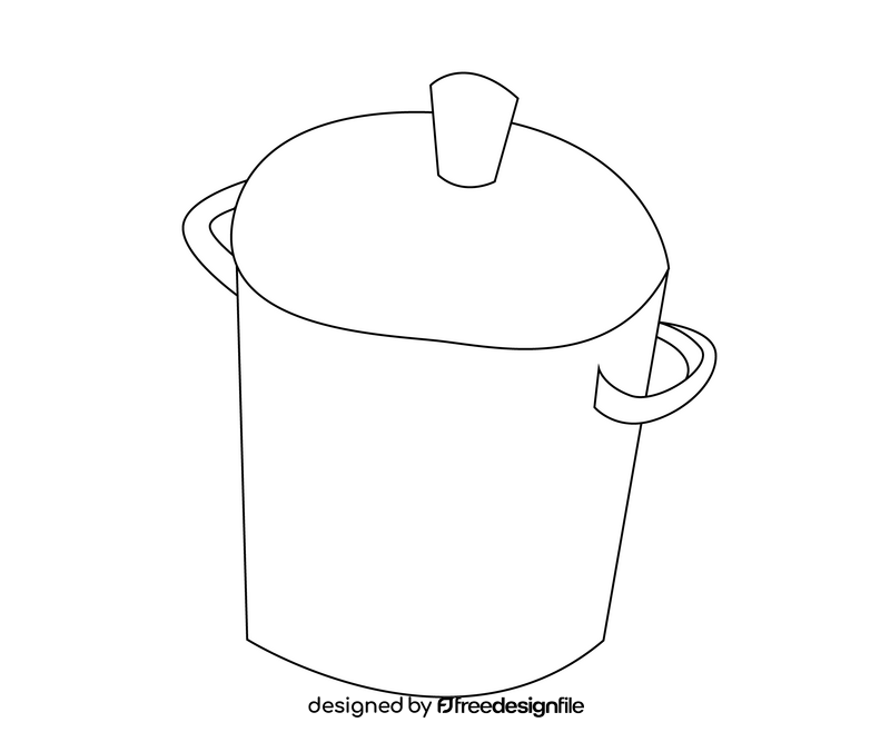 Free pot black and white clipart