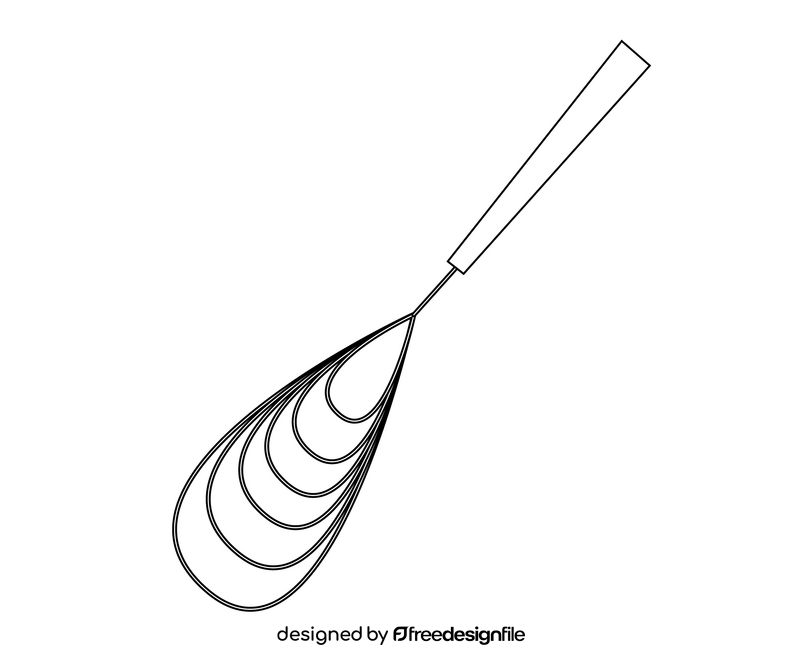 Whisk free black and white clipart