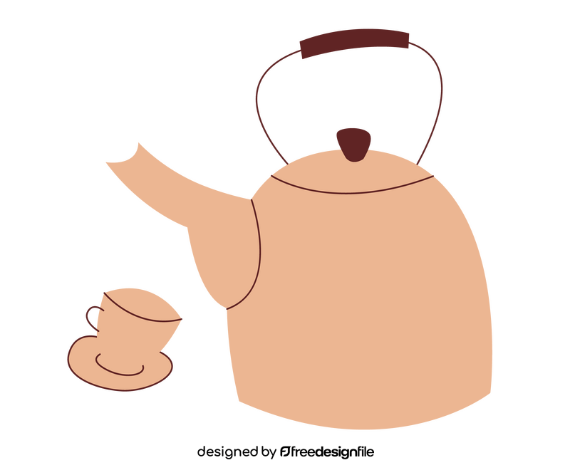 Free teapot and cup clipart