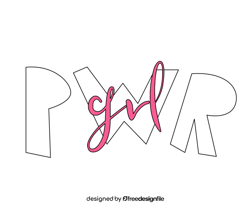 GRL PWR, Girl Power clipart
