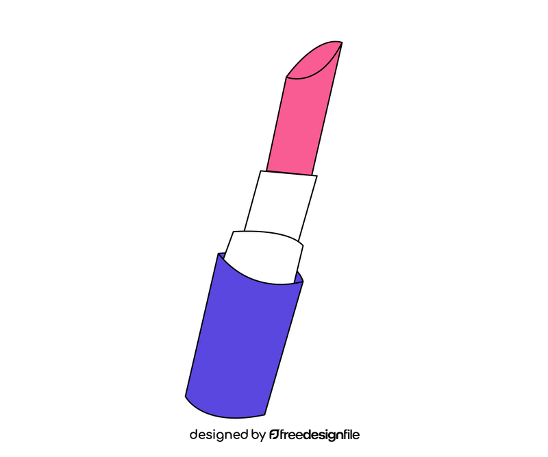 Red lipstick drawing clipart