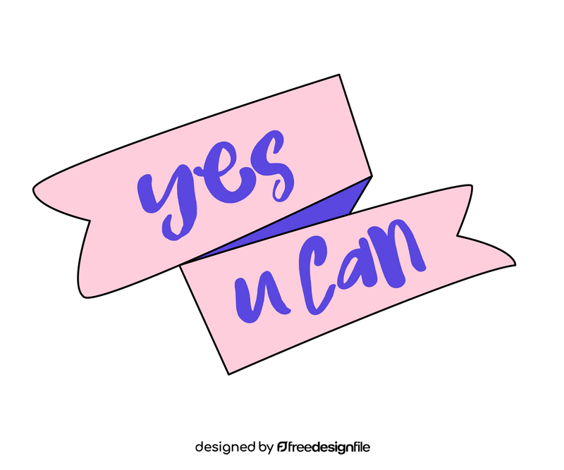 Yes You Can motivational quotes clipart